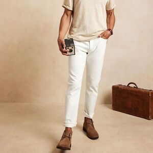 NWT Banana Republic Men's Slim Fit Luxe Traveler Jean White 31x30
